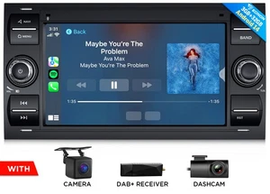 DAB+FDX7 Android 14 Autoradio Navi CarPlay Für Ford Mondeo Focus Transit C/S-Max - Bild 1 von 5