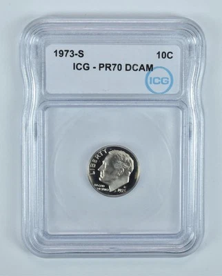 1973-S Roosevelt Dime PR70 DCAM ICG - Image 1 of 4