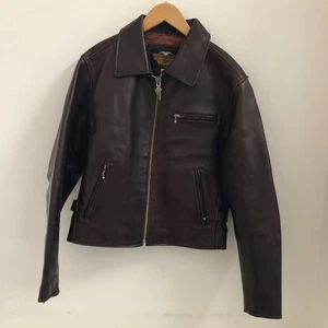 Harley-Davidson 90s Men's Leather Jacket Brown L B Rank Used - Picture 1 of 6