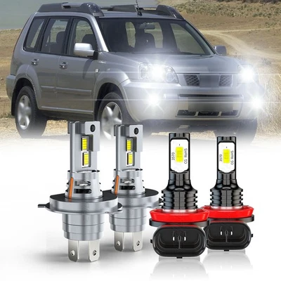 Комбинированный комплект светодиодных противотуманных фар дальнего и ближнего света для Nissan X-Trail 2005 2006 годов выпуска - Изображение 1 из 4