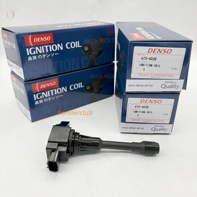DENSO 4* Ignition Coil 22448-JA00C For Nissan Altima Rogue Sentra 673-4028 UF549 Foto 1 de 4