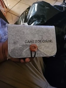Nintendo GAME BOY COLOR GBC Fieltro Suave Estuche de Transporte Bolsa (Gris) - Imagen 1 de 1