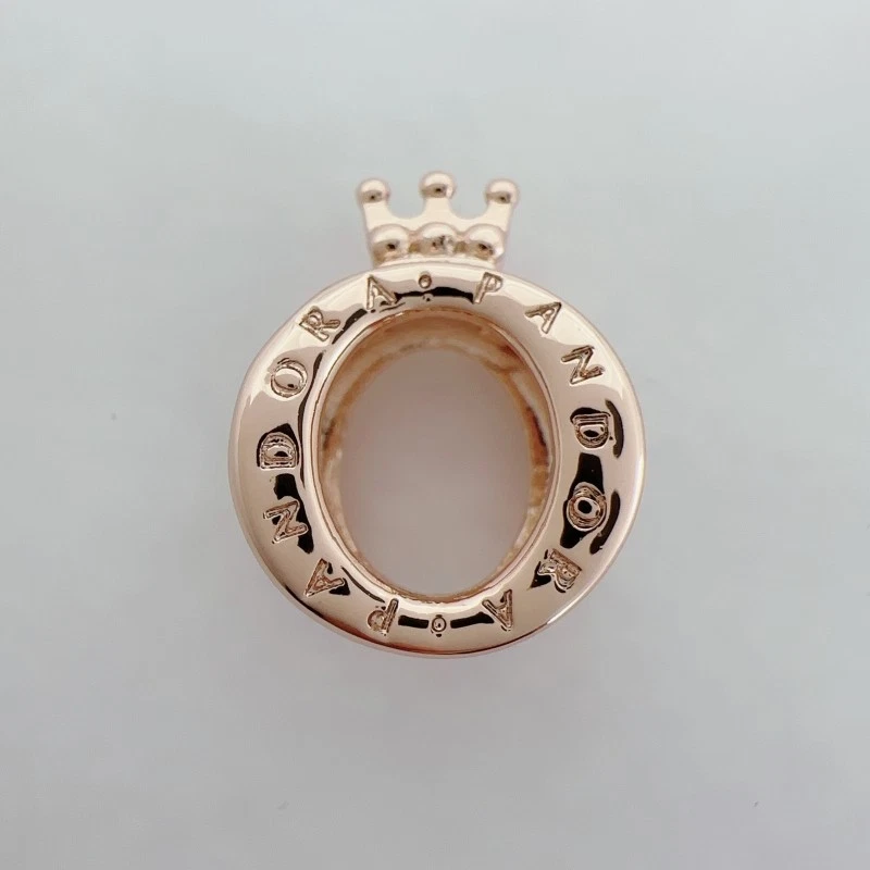 Rose gold Plated Crown O Round Charm fits Pandor Moments Bracelet - Image 1 of 4