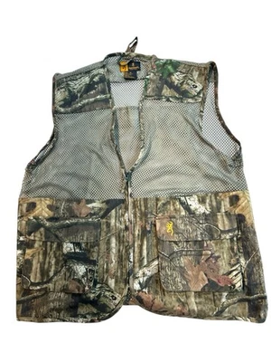 Browning Mossy Oak Camo Vest Mens Size 2XL Break Up Infinity Mesh Hunting 73765 - Image 1 of 4