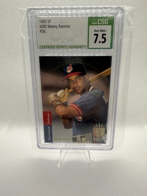 1993 Upper Deck SP Foil - Manny Ramirez #285 RC Graded 7.5 - Image 1 of 2