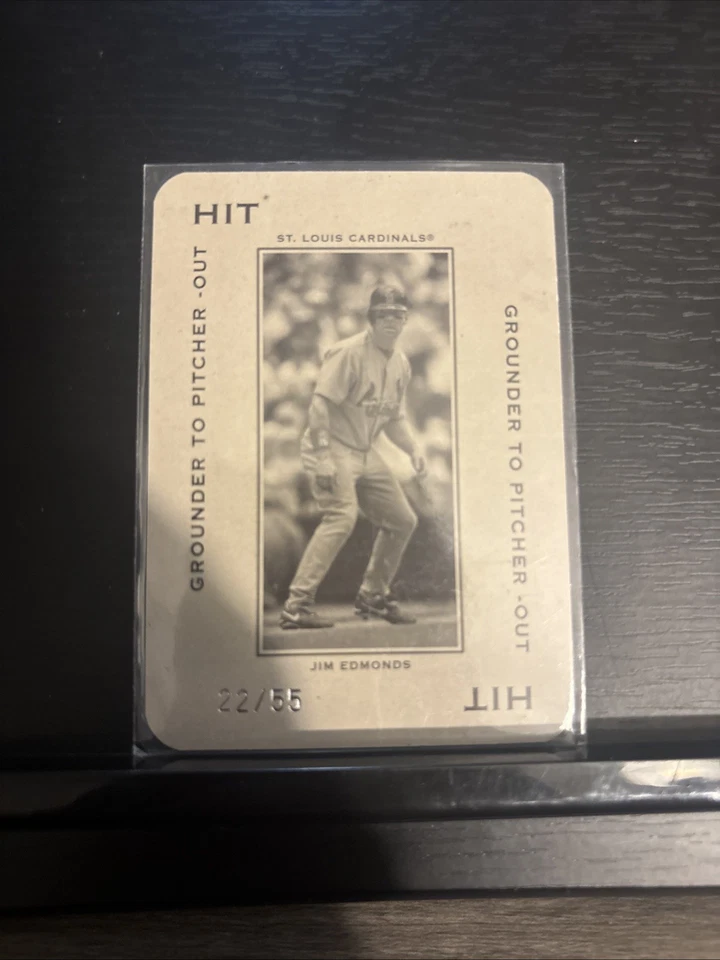 2005 Donruss Throwback Threads Hit Grounder to Pitcher -Out /55 Jim Edmonds - Image 1 of 1