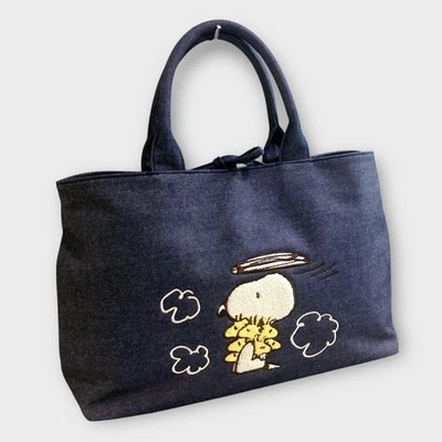完好 PEANUTS SNOOPY × Samantha Thavasa 协作卡哇伊牛仔托特包 — 第 1/4 张图片