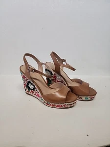 Sandali con zeppa Kate Spade New York Garden Napa in pelle misura 5 1/2 - Foto 1 di 6