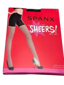 Spanx sz E Swiss Dot Black Shaping Sheers All Day Shaping Style 397NWT - Picture 1 of 2