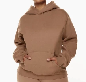 Aritzia TNA Sweatfleece Cozy Fleece Hoodie Perfect Fit M Teddy Bear Brown - Picture 1 of 11
