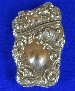 ART NOUVEAU STERLINE SILVER COLOR VESTA MATCH SAFE - NOT STERLING! - 2 3/4" - Picture 1 of 8