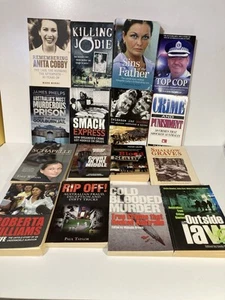 HUGE 14 x Oz True Crime book bundle lot box of crime books, drugs, crime, murder - Picture 1 of 8