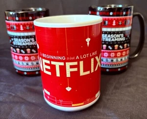 Netflix Seasons Streaming Weihnachten Kaffeetassen Tassen 3er Set Winter Rot - Bild 1 von 8