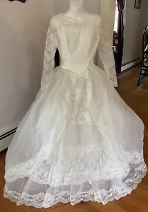 Abito da sposa vintage in pizzo taglia S - Foto 1 di 7