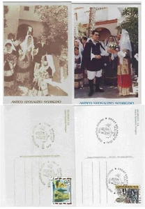 ANTICO SPOSALIZIO SARDEGNA CAGLIARI SELARGIUS MARIAGE MARRIAGE EHE Due cartoli - Foto 1 di 3