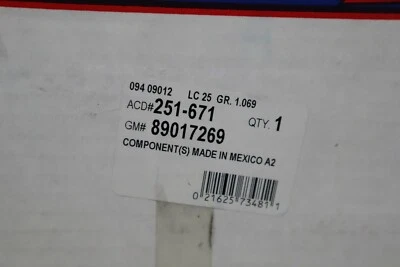 Bomba de agua del motor GM NUEVO DE STOCK original - Buick Chevy Olds Pontiac - P/N 89017269 Foto 1 de 2