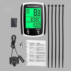 Wired Bike Computer LED Digital Bicycle Speedometer Odometer Touchscreen Cycling - Picture 1 of 13