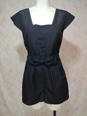 Ted Baker бант узел передняя крышка рукав черные шорты комбинезон размер S - Изображение 1 из 4