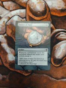 Magic the Gathering Amulet of Vigor Hand Painted Unique Custom MTG Altered Art - Picture 1 of 1