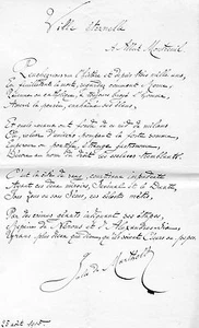 JULES DE MARTHOLD / Poème autographe " VILLE ETERNELLE " à Albert Montreuil 1905 - Imagen 1 de 1