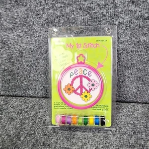 Bucilla My 1st Stitch Peace Learn To Cross Stitch Kit #45424 NEW - Picture 1 of 2