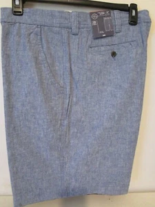 St. John's Bay Mens Linen Stretch Fabric Chino Shorts Navy Linen Size 52 X 10" - Picture 1 of 3