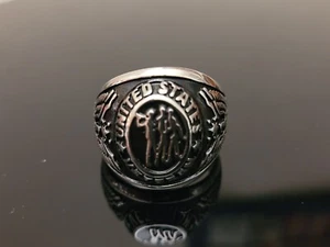 Anillo militar veterano de acero inoxidable de Estados Unidos - Anillo de motociclista veterano de Estados Unidos - Imagen 1 de 6