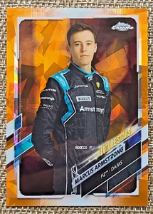 2021 Topps Chrome Sapphire Formula 1 F1 Marcus Armstrong Orange 10/25 #73 RC - Picture 1 of 2