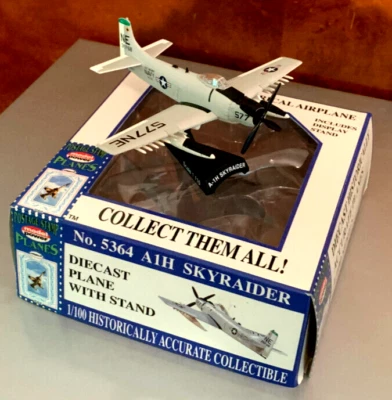 A 1 H Skyraider. U S NAVY. Korean War. Die Cast Metal. 1:110 scale. New in Box. - Image 1 of 4