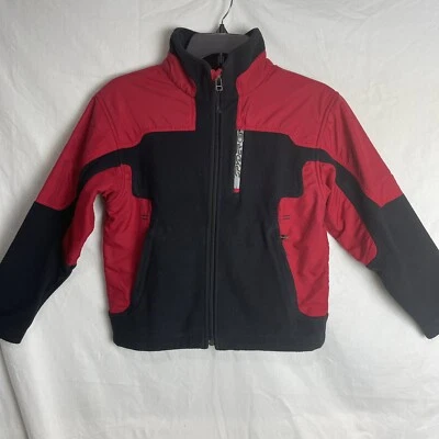 Spyder Kids Solid Red & Black Nylon & Fleece Full Zip Sweater Jacket Size M - Image 1 of 4