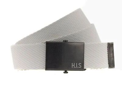 H.I.S cinturón Tape Belt W95 White - Imagen 1 de 2