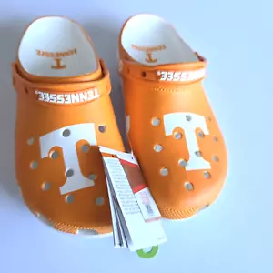 Zoccoli collegiali classici University of Tennessee Crocs uomo 8 W 10 nuovi - Foto 1 di 9