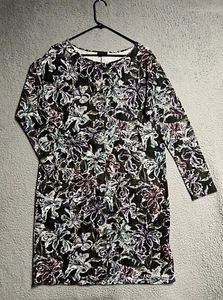 J Jill Blumenmantelkleid Damen M bunt Stretchstrick knielang Träger - Bild 1 von 17