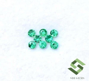 2 mm Natural Emerald Round Cut Lot 08 Pcs 0.27 Cts Untreated Loose Gemstones - Picture 1 of 7