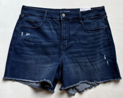 Shorts jeans elástico cintura média Nine West - Feminino tamanho 14 NOVO $36 - Imagem 1 de 2