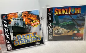 Strike Point & Battle Stations - (PlayStation 1 PS1) - solo disco e manuale - testato - Foto 1 di 10