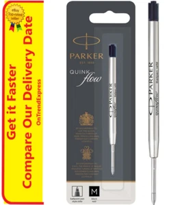 BLACK Parker Ballpoint Pen Refill Medium 1.0 mm Factory Sealed Pack - Picture 1 of 6