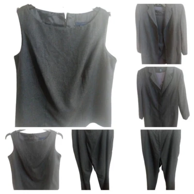 Conjunto de pantalones de lana Venezia Co-Ord para mujer talla 18 pantalones chaqueta top de colección Dark Academia Foto 1 de 4