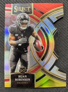 2023 Select Bijan Robinson Premier Yellow & Red Prizm Die Cut RC #180 - Falcons - Bild 1 von 2