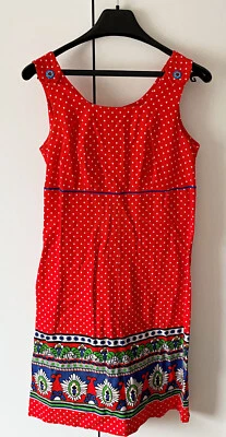 Damen Trachten Kleid ärmellos Rot gepunktet ca. Gr. 36  - Bild 1 von 2