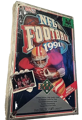 Upper Deck NFL Football Trading Cards 1991 Wax Box Factory Sealed Set Joe Namath - Image 1 of 4