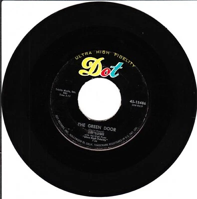 Jim Lowe, The Green Door/The Little Man In Chinatown, 45 VG Dot - Image 1 of 2