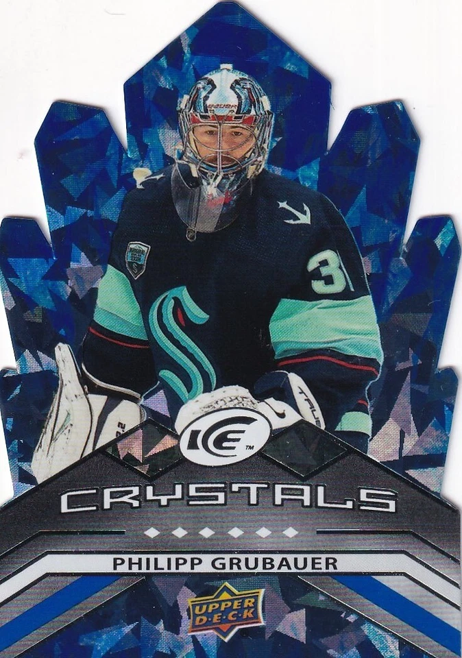 🏒 21-22 UPPER DECK ICE CRYSTALS DIE-CUT PHILIPP GRUBAUER #IC-26 SEATTLE KRAKEN - Image 1 of 1