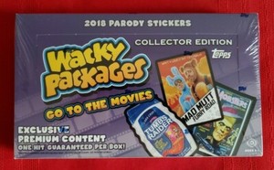 2018 TOPPS WACKY PACKAGES GO TO THE MOVIES COLLECTOR'S EDITION SEALED BOX   RARE
