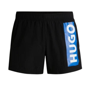 Hugo by Hugo Boss teilgefütterte schnelltrocknende Badeshorts vertikales Logo Gr. M - Bild 1 von 10