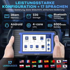 MUCAR VO7S Coche Diagnóstico OBD2 Escáner Llave Sistema Completo 28 Reset CANFD - Imagen 1 de 9