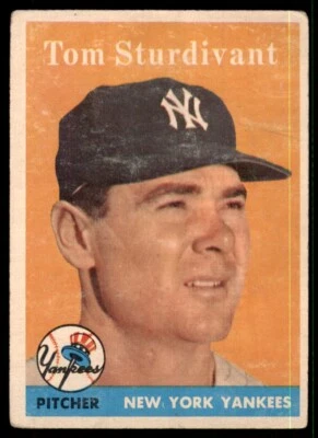 1958 Topps Baseball Cards Tom Sturdivant New York Yankees #127 - Image 1 of 2