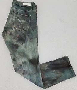 Calvin Klein Ultimate Skinny Jeans Men's 32 Stretch Procion Tie Dyed Upcycled - Picture 1 of 18