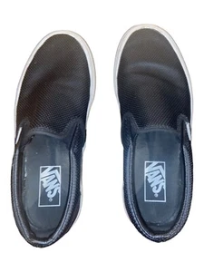 Vans Classic Perf Leather Black Unisex Slip On Sneaker Shoe Womens 7.5 Mens 6 - Picture 1 of 24