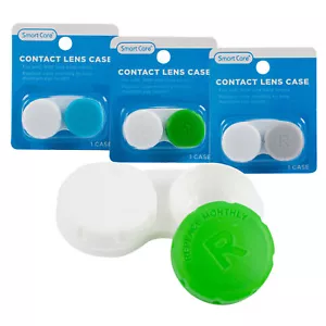 2 Pack Contact Lens Cases Solution Holder Small Container Storage Travel Kit - Picture 1 of 1